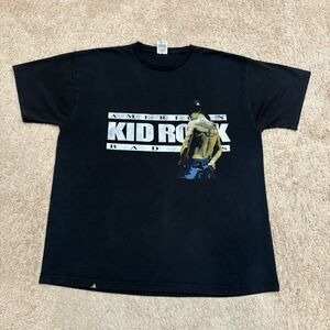 Vintage Kid Rock Tour T-Shirt Men's XL Black American Bad Ass Band Tee